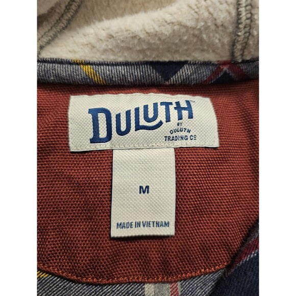 Duluth Trading Jacket Jack Fire Hose Flannel Lined Limber Red Canvas Snap Sz M - Picture 6 of 11